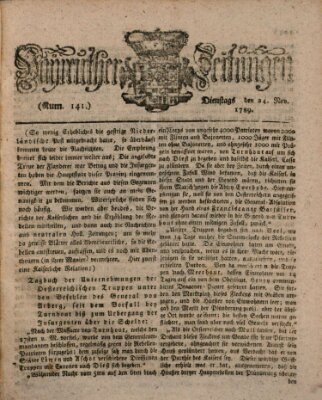 Bayreuther Zeitung Dienstag 24. November 1789