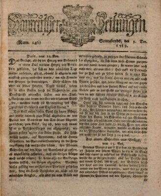 Bayreuther Zeitung Samstag 5. Dezember 1789