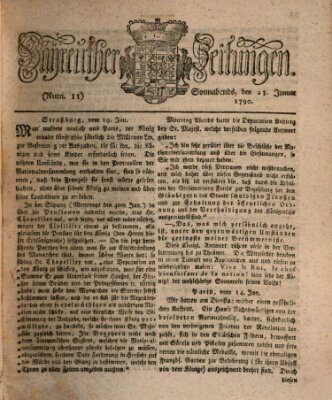 Bayreuther Zeitung Samstag 23. Januar 1790