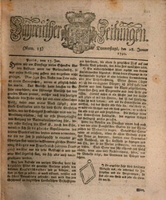 Bayreuther Zeitung Donnerstag 28. Januar 1790