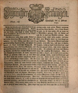 Bayreuther Zeitung Dienstag 9. Februar 1790