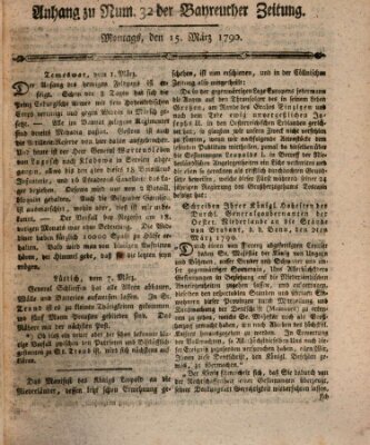 Bayreuther Zeitung Montag 15. März 1790