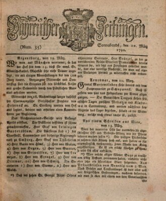 Bayreuther Zeitung Samstag 20. März 1790