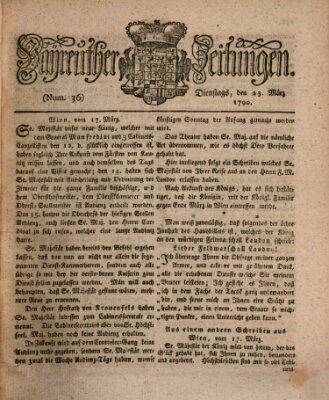 Bayreuther Zeitung Dienstag 23. März 1790