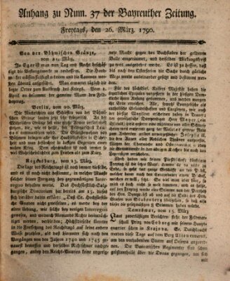 Bayreuther Zeitung Freitag 26. März 1790