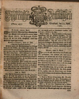 Bayreuther Zeitung Dienstag 13. April 1790