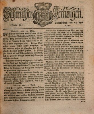 Bayreuther Zeitung Donnerstag 29. April 1790