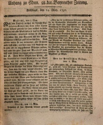 Bayreuther Zeitung Freitag 14. Mai 1790