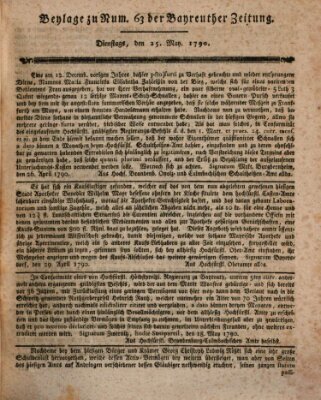 Bayreuther Zeitung Dienstag 25. Mai 1790