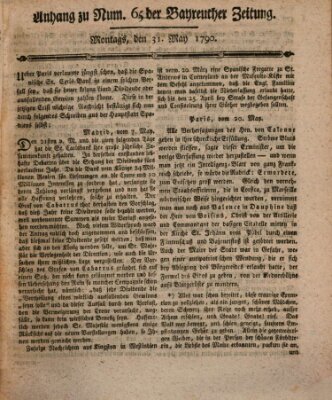 Bayreuther Zeitung Montag 31. Mai 1790