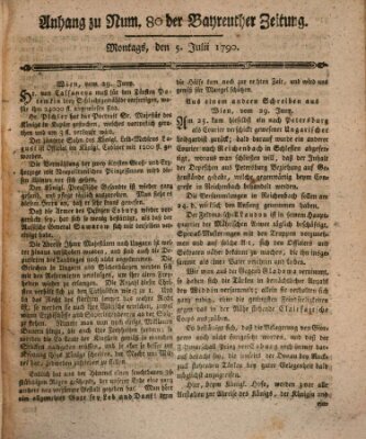 Bayreuther Zeitung Montag 5. Juli 1790