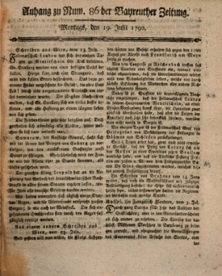 Bayreuther Zeitung Montag 19. Juli 1790