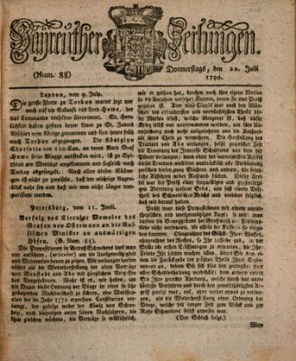 Bayreuther Zeitung Donnerstag 22. Juli 1790