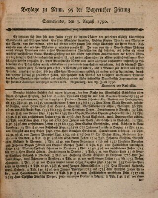 Bayreuther Zeitung Samstag 7. August 1790