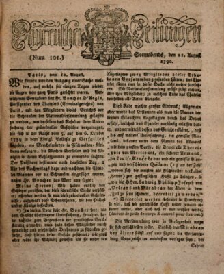 Bayreuther Zeitung Samstag 21. August 1790