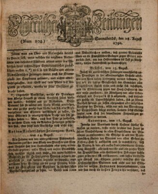 Bayreuther Zeitung Samstag 28. August 1790