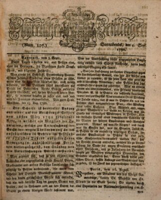 Bayreuther Zeitung Samstag 4. September 1790