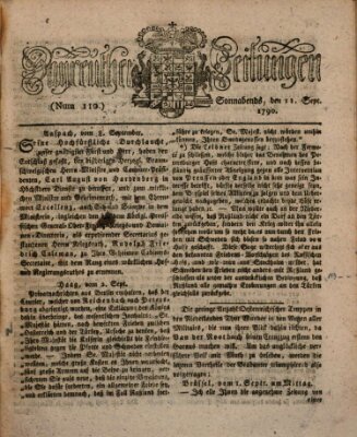 Bayreuther Zeitung Samstag 11. September 1790