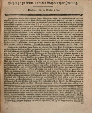 Bayreuther Zeitung Dienstag 5. Oktober 1790