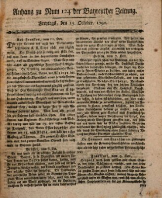 Bayreuther Zeitung Freitag 15. Oktober 1790