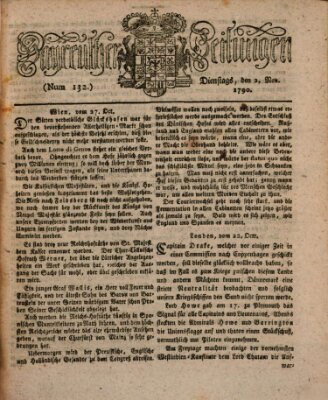 Bayreuther Zeitung Dienstag 2. November 1790