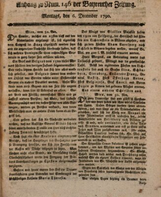 Bayreuther Zeitung Montag 6. Dezember 1790