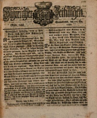 Bayreuther Zeitung Samstag 11. Dezember 1790