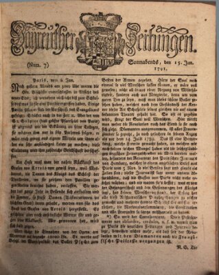 Bayreuther Zeitung Samstag 15. Januar 1791