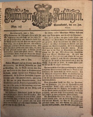 Bayreuther Zeitung Samstag 22. Januar 1791