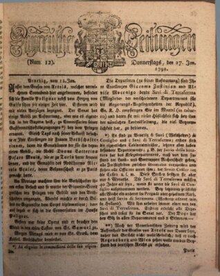 Bayreuther Zeitung Donnerstag 27. Januar 1791