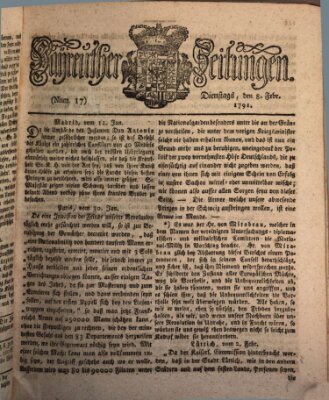 Bayreuther Zeitung Dienstag 8. Februar 1791