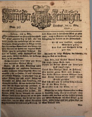 Bayreuther Zeitung Dienstag 15. März 1791