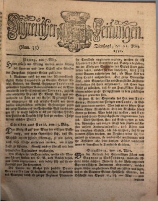 Bayreuther Zeitung Dienstag 22. März 1791