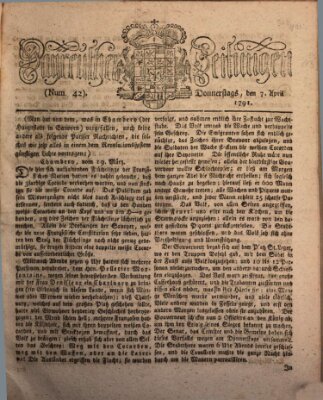 Bayreuther Zeitung Donnerstag 7. April 1791