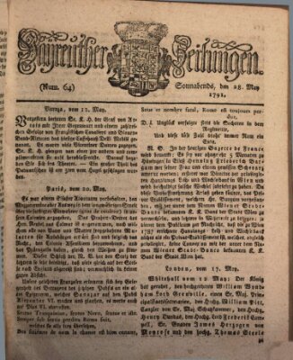 Bayreuther Zeitung Samstag 28. Mai 1791