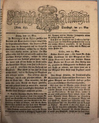 Bayreuther Zeitung Dienstag 31. Mai 1791