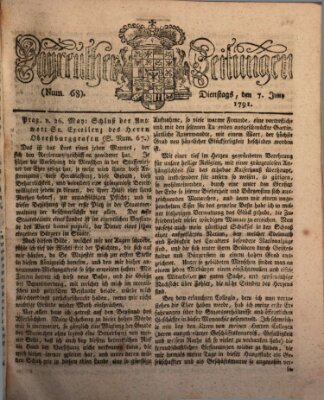 Bayreuther Zeitung Dienstag 7. Juni 1791