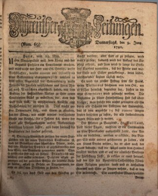 Bayreuther Zeitung Donnerstag 9. Juni 1791