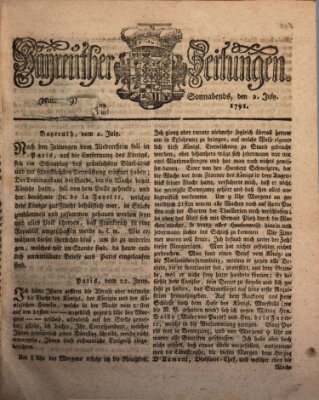 Bayreuther Zeitung Samstag 2. Juli 1791