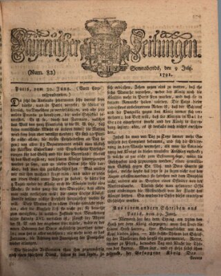 Bayreuther Zeitung Samstag 9. Juli 1791