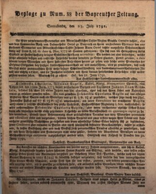 Bayreuther Zeitung Samstag 23. Juli 1791