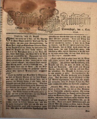 Bayreuther Zeitung Donnerstag 1. September 1791