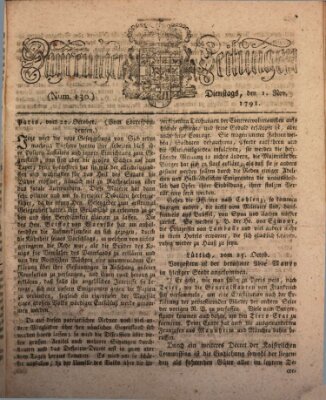 Bayreuther Zeitung Dienstag 1. November 1791