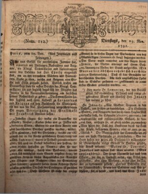 Bayreuther Zeitung Dienstag 29. November 1791