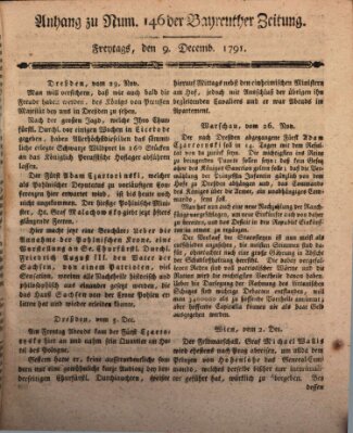 Bayreuther Zeitung Freitag 9. Dezember 1791