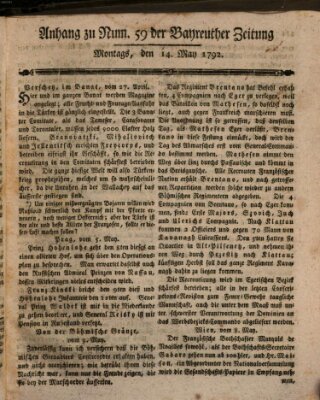 Bayreuther Zeitung Montag 14. Mai 1792