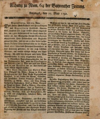 Bayreuther Zeitung Freitag 25. Mai 1792