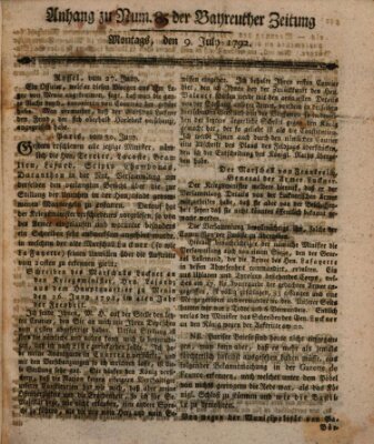 Bayreuther Zeitung Montag 9. Juli 1792