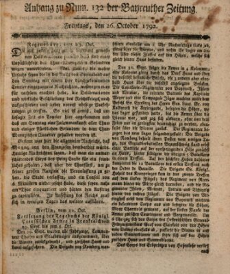 Bayreuther Zeitung Freitag 26. Oktober 1792