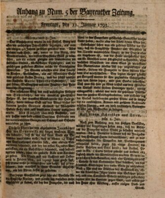 Bayreuther Zeitung Freitag 11. Januar 1793